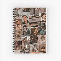 Louis Partridge Spiral Notebook Collage Case