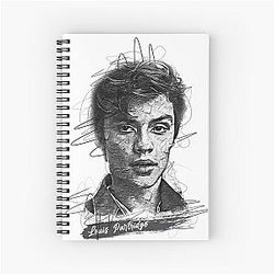 Louis Partridge Abstract Sketch Art Spiral Notebook