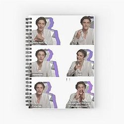 Louis Partridge Enola Holmes Sticker Pack Spiral Notebook