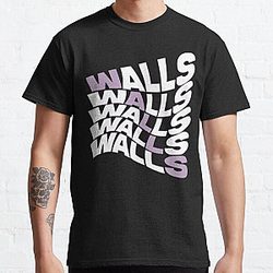 Louis Tomlinson T-Shirts - Walls Louis Tomlinson coloured stripe purple Classic T-Shirt RB0308