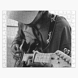 Louis Tomlinson Puzzles - Louis Tomlinson playing guitar Jigsaw Puzzle RB0308