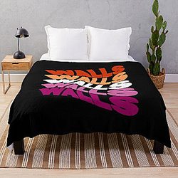 Louis Tomlinson Blanket - Louis Tomlinson Walls logo lesbian flag Throw Blanket RB0308