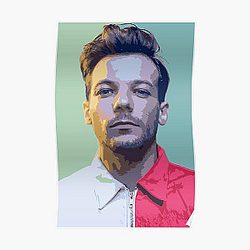 Louis Tomlinson Posters - Louis Tomlinson illustration Poster RB0308