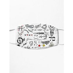 Louis Tomlinson Face Masks -  Louis Tomlinson Tattoo Collage Mask