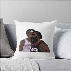 James Harden Series Winning Block on Lu Dort Throw Pillow
