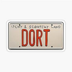 Lu Dort Licence Plate Sticker