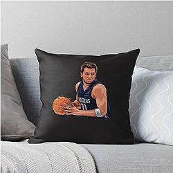 Luka Doncic Basketball Throw Pillow