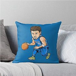Luka Doncic Art Chibi Throw Pillow