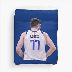 Luka Doncic Back Duvet Cover