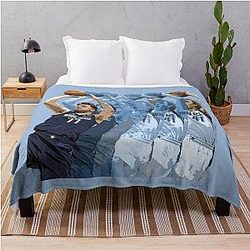 Luka Doncic and Dirk Nowitzki of the Dallas Mavericks Throw Blanket