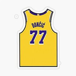 Luka Doncic Lakers Jersey Sticker
