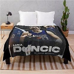 Luka Doncic 77 Prime Throw Blanket