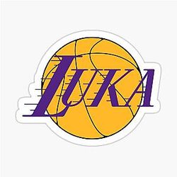 Luka Doncic Los Angeles Basketball Sticker