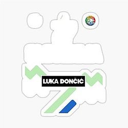 Luka Doncic Slovenia Jersey Fan Sticker Design