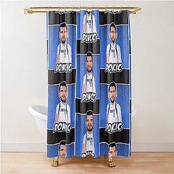 Luka Doncic Basketball Shower Curtain