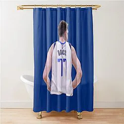 Luka Doncic Back Shower Curtain
