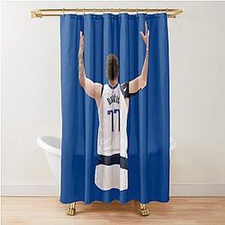 Luka Doncic Back Shower Curtain