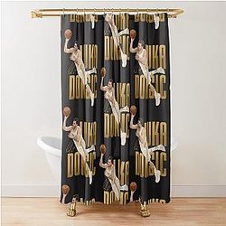 Luka Doncic Basketball Shower Curtain