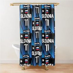 Luka Doncic Basketball Shower Curtain
