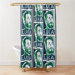Luka Doncic Basketball Shower Curtain