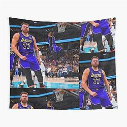 Luka Doncic vs LeBron James of the Los Angeles Lakers Tapestry