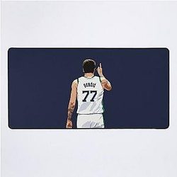 Luka Doncic White Desk Mat
