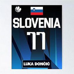 Luka Doncic 2021 Slovenia Jersey Poster