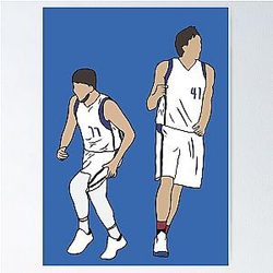Luka Doncic and Dirk Nowitzki Poster