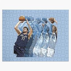 Luka Doncic and Dirk Nowitzki Dallas Mavericks Jigsaw Puzzle
