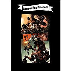 Composition Notebook: Luke Cage Fighting Aliens, 6 x 9, 100 Page Blank Lined Paperback Journal/Notebook