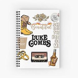 Luke Combs Vintage Texas Music Rodeo Spiral Notebook