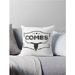 Combs Bullskull Frame Throw Pillow