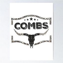 Combs Bullskull Frame Poster
