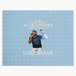 Vintage Never Underestimate A Woman Who Listens to Luke Jigsaw Puzzle