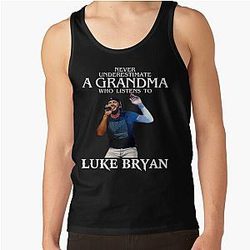Vintage Never Underestimate A Woman Who Listens to Luke Tank Top