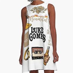 Luke Combs Vintage Texas Music Rodeo A-Line Dress