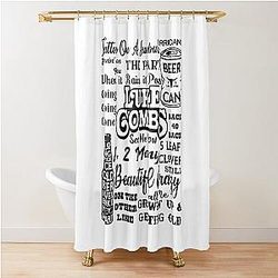 Luke Combs Song Titles Shower Curtain
