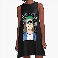 Beautiful Model Mac Demarco Sunglasses Awesome For Movie Fans A-Line Dress