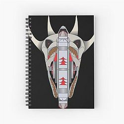 Demon Machine Head Spiral Notebook