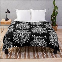 Machine Head Lion Throw Blanket