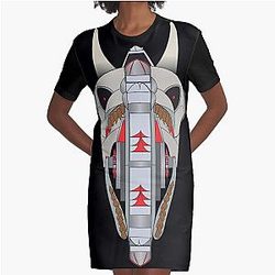 Demon Machine Head Graphic T-Shirt Dress