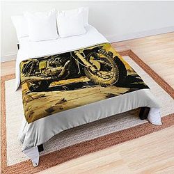 Mad Max style motorcycle Comforter
