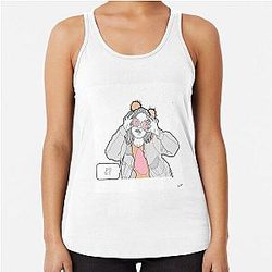 funny face cute mad max girl Racerback Tank Top