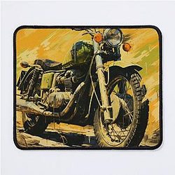 Mad Max style motorcycle Mouse Pad