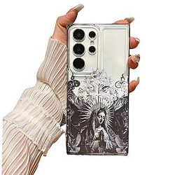 Mary Phone Case Compatible for Samsung Galaxy S25/S24 Ultra/S23/S22/S21/S20 Plus FE, Our Lady of Grace Madonna Virgen De Guadalupe Protective Cover for Galaxy S22/S22 Ultra Clear