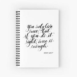 Mae West Quote Notebook