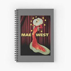Mae West Classic Spiral Notebook