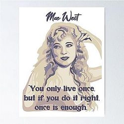 Mae West Portrait Poster