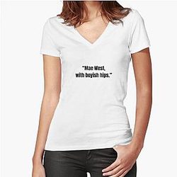 Mae West With Fitted Bold Feminine V-Neck T-Shirt