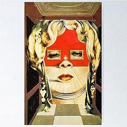 Salvador Dali Mae West Surrealist Famous Paintings Poster